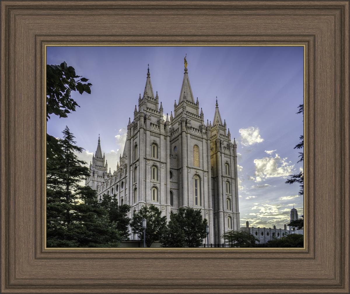 Salt Lake City Utah Temple Rays of Light Portrait