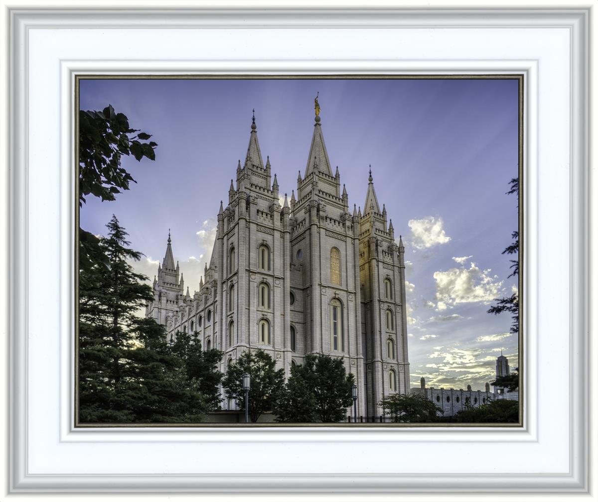 Salt Lake City Utah Temple Rays of Light Portrait