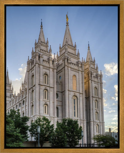 Salt Lake City Utah Temple Rays of Light Portrait Gallery Wrap