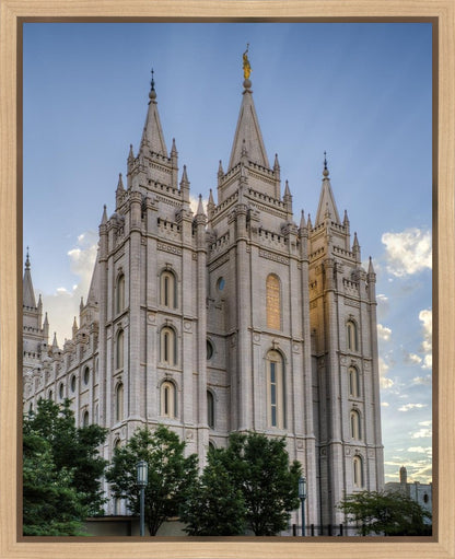 Salt Lake City Utah Temple Rays of Light Portrait Gallery Wrap