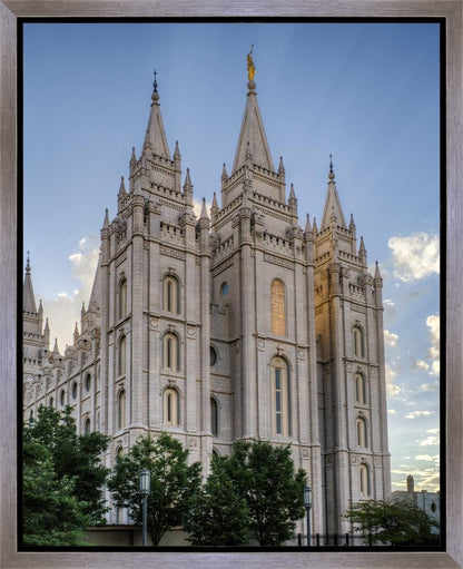 Salt Lake City Utah Temple Rays of Light Portrait Gallery Wrap