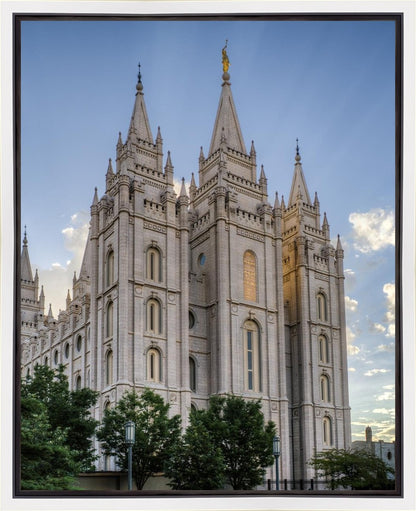 Salt Lake City Utah Temple Rays of Light Portrait Gallery Wrap