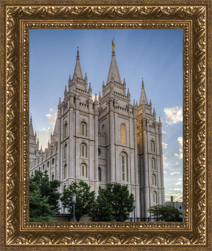 Salt Lake City Utah Temple Rays of Light Portrait