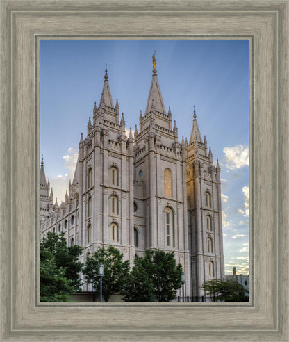 Salt Lake City Utah Temple Rays of Light Portrait