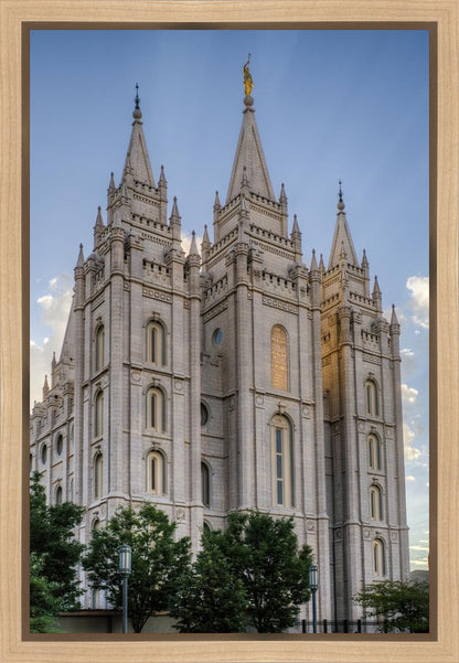 Salt Lake City Utah Temple Rays of Light Portrait Gallery Wrap