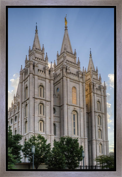 Salt Lake City Utah Temple Rays of Light Portrait Gallery Wrap