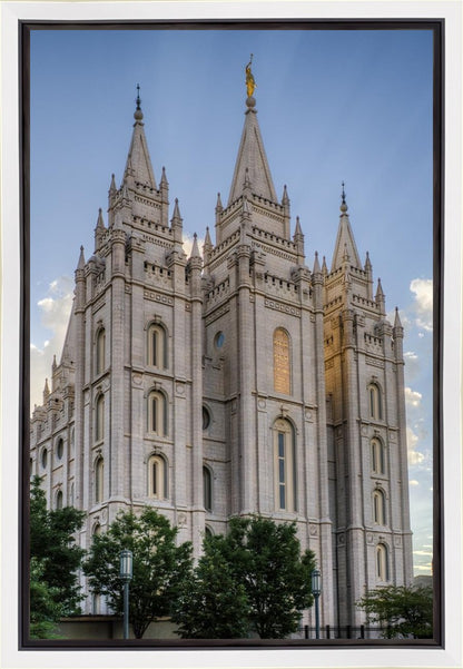 Salt Lake City Utah Temple Rays of Light Portrait Gallery Wrap