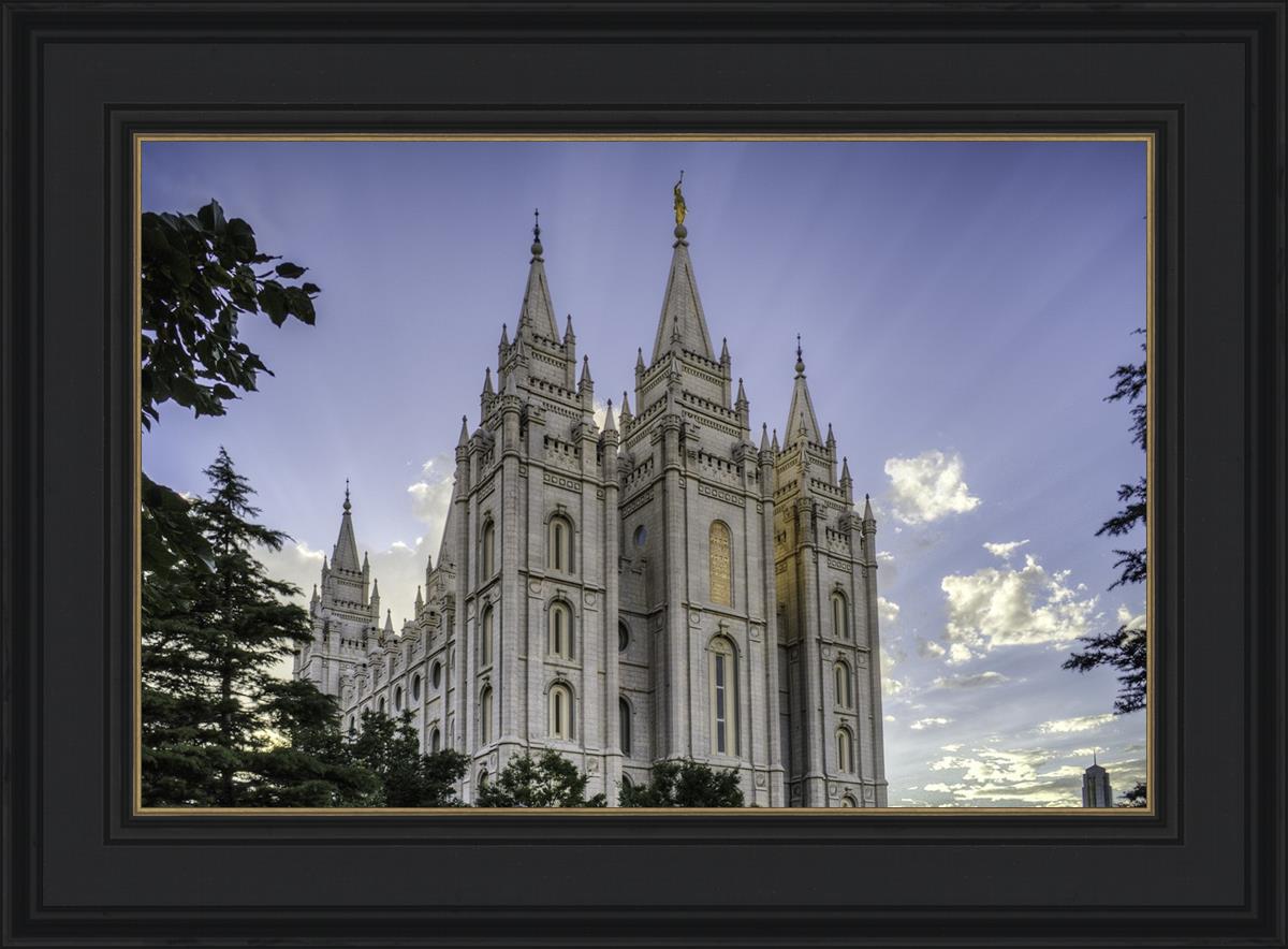 Salt Lake City Utah Temple Rays of Light Portrait