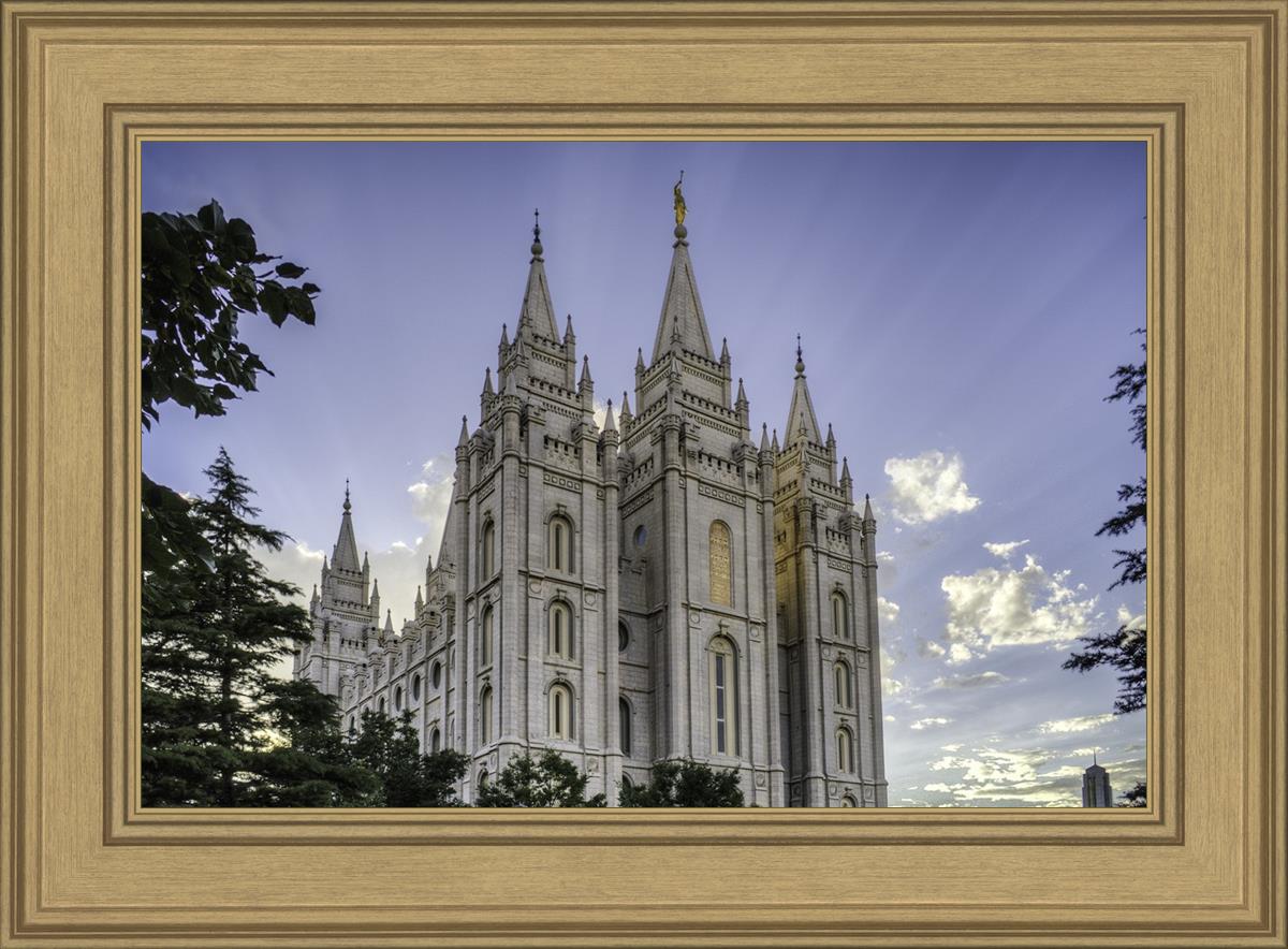 Salt Lake City Utah Temple Rays of Light Portrait