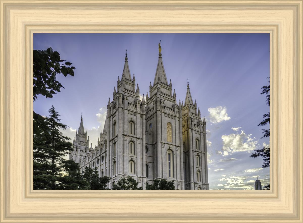 Salt Lake City Utah Temple Rays of Light Portrait
