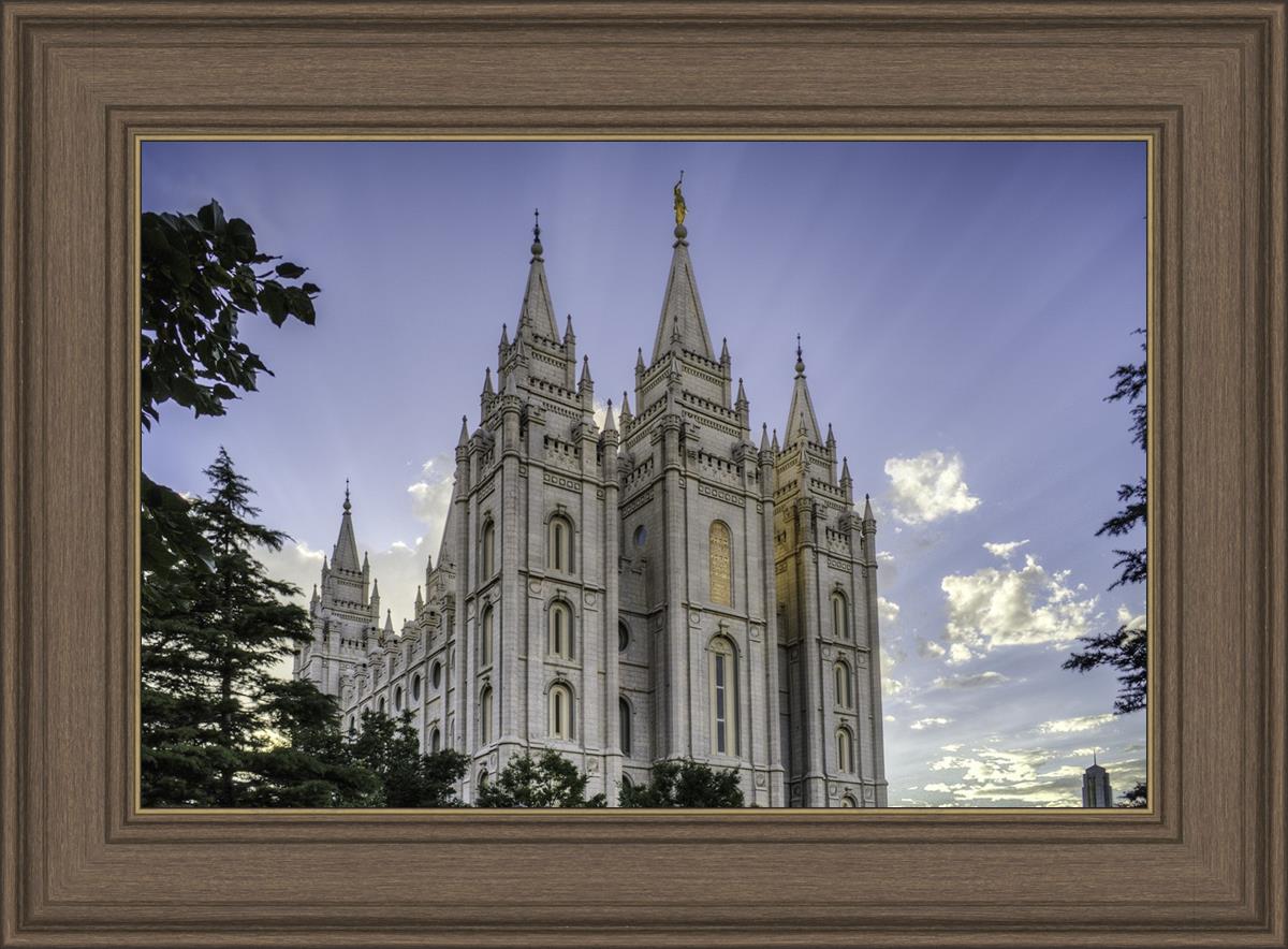 Salt Lake City Utah Temple Rays of Light Portrait
