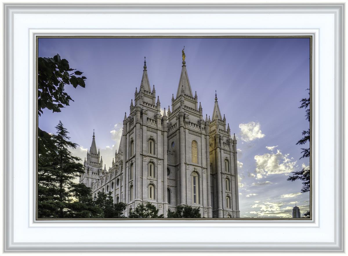Salt Lake City Utah Temple Rays of Light Portrait