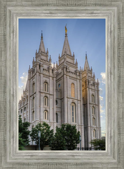 Salt Lake City Utah Temple Rays of Light Portrait