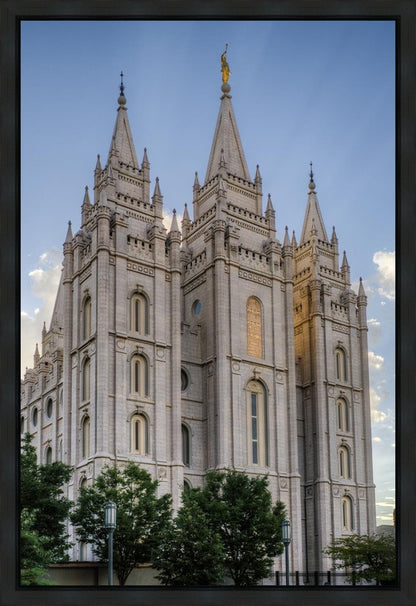 Salt Lake City Utah Temple Rays of Light Portrait Gallery Wrap