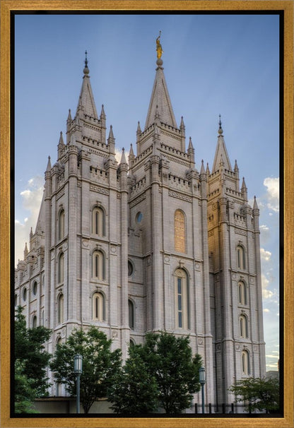 Salt Lake City Utah Temple Rays of Light Portrait Gallery Wrap