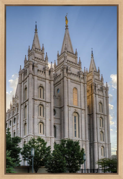 Salt Lake City Utah Temple Rays of Light Portrait Gallery Wrap