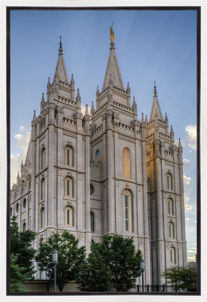 Salt Lake City Utah Temple Rays of Light Portrait Gallery Wrap