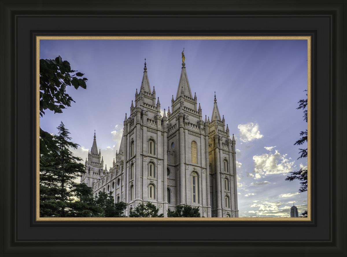 Salt Lake City Utah Temple Rays of Light Portrait