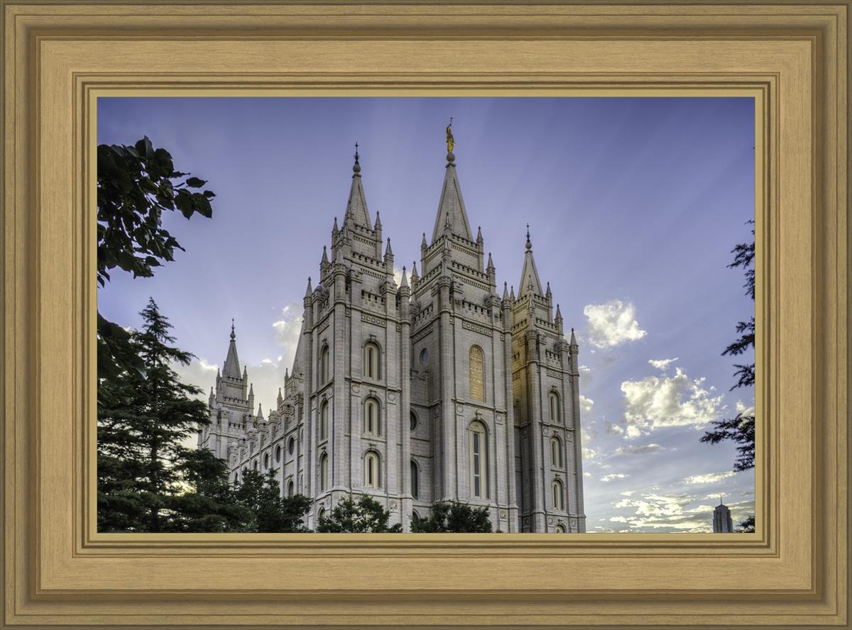 Salt Lake City Utah Temple Rays of Light Portrait