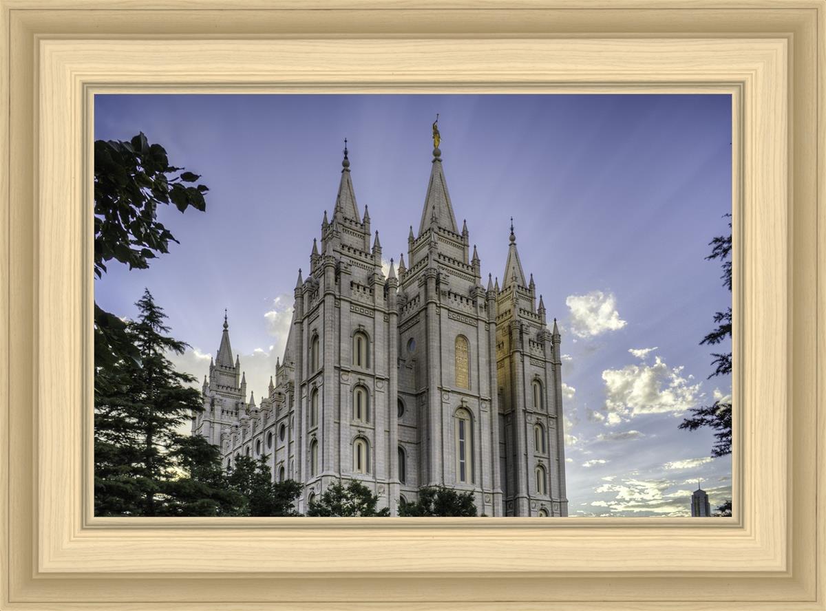 Salt Lake City Utah Temple Rays of Light Portrait