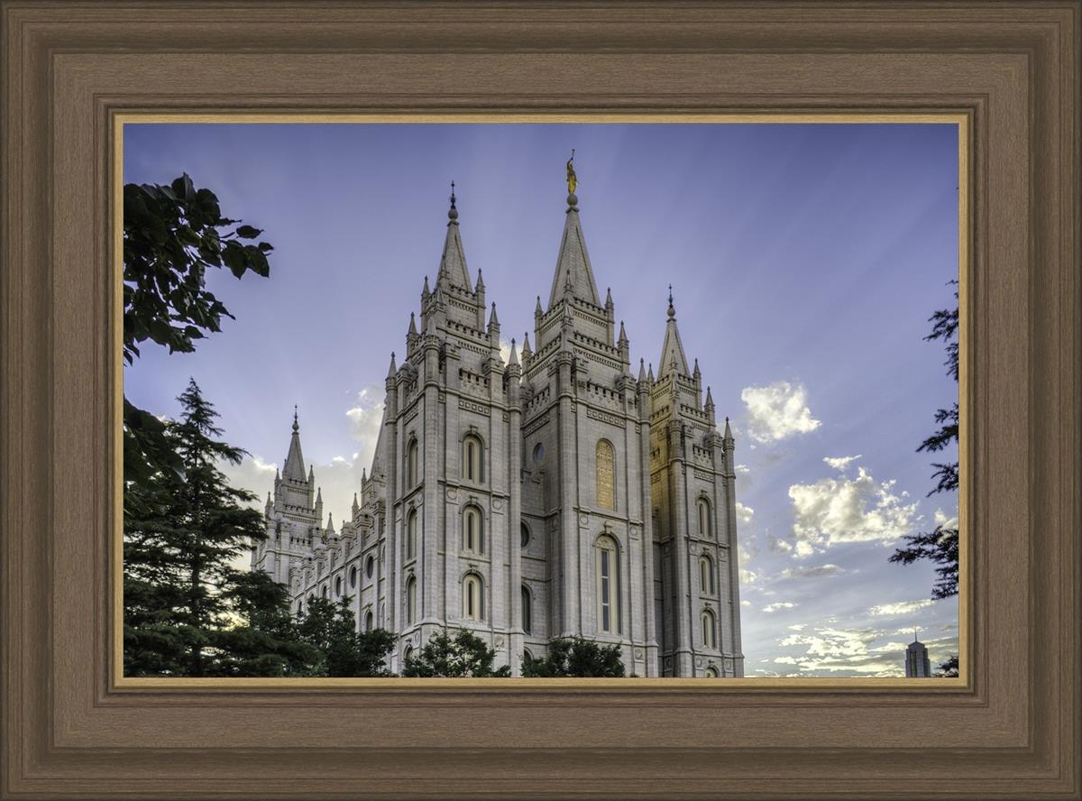 Salt Lake City Utah Temple Rays of Light Portrait