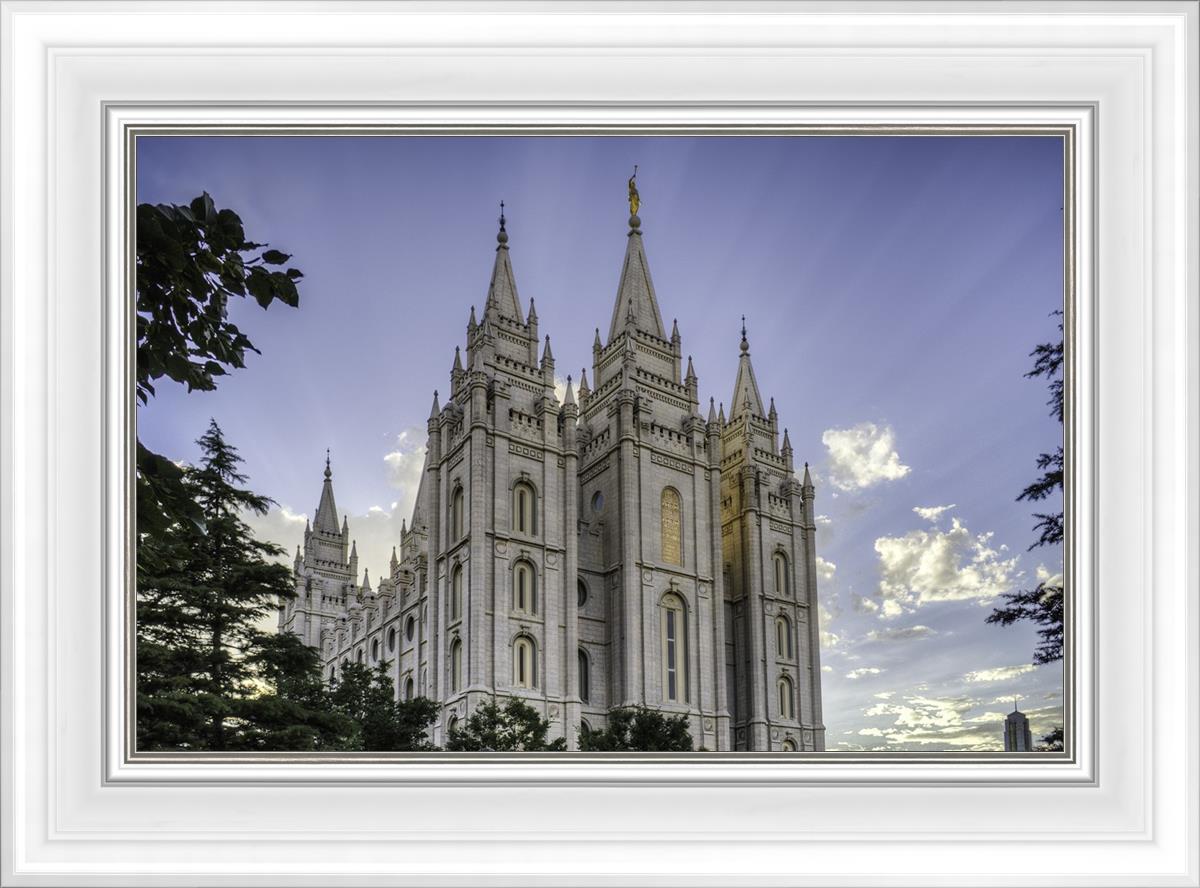 Salt Lake City Utah Temple Rays of Light Portrait