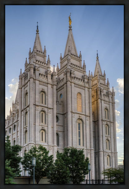 Salt Lake City Utah Temple Rays of Light Portrait Gallery Wrap