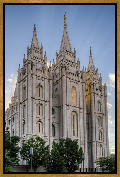 Salt Lake City Utah Temple Rays of Light Portrait Gallery Wrap