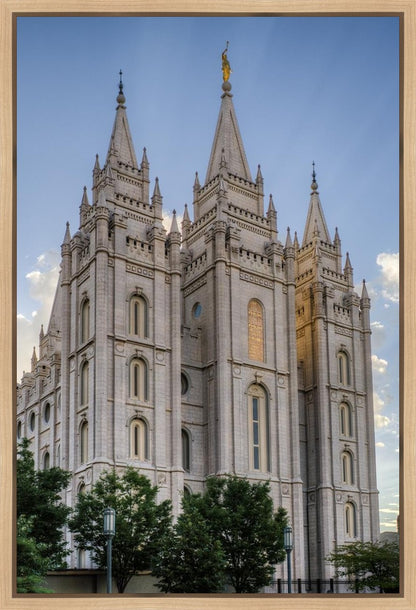 Salt Lake City Utah Temple Rays of Light Portrait Gallery Wrap