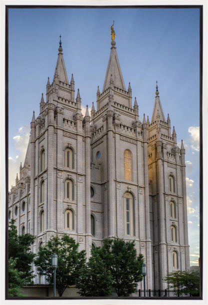 Salt Lake City Utah Temple Rays of Light Portrait Gallery Wrap