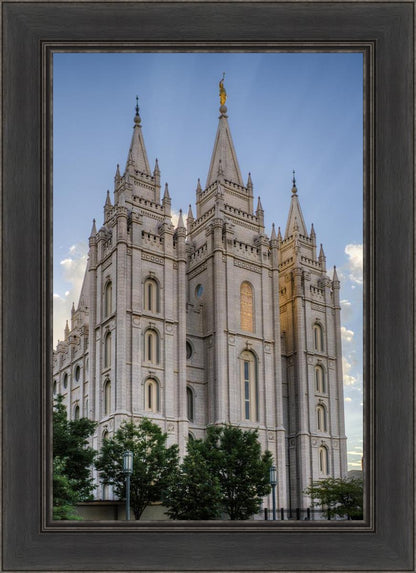 Salt Lake City Utah Temple Rays of Light Portrait