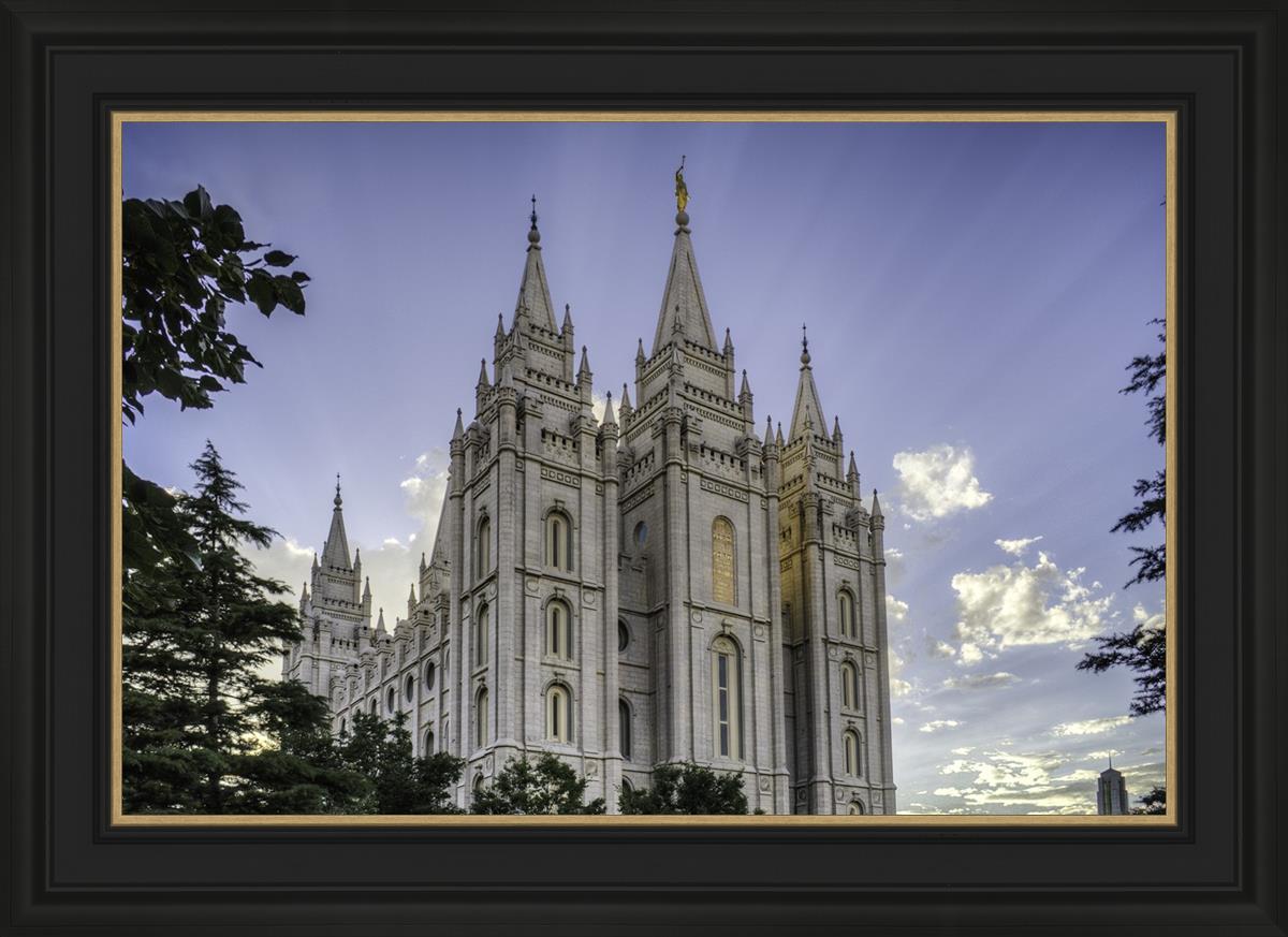 Salt Lake City Utah Temple Rays of Light Portrait