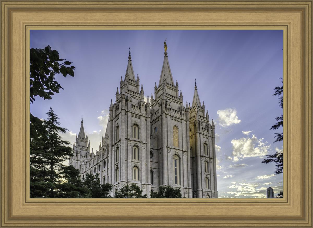 Salt Lake City Utah Temple Rays of Light Portrait