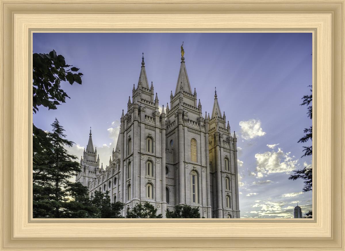 Salt Lake City Utah Temple Rays of Light Portrait