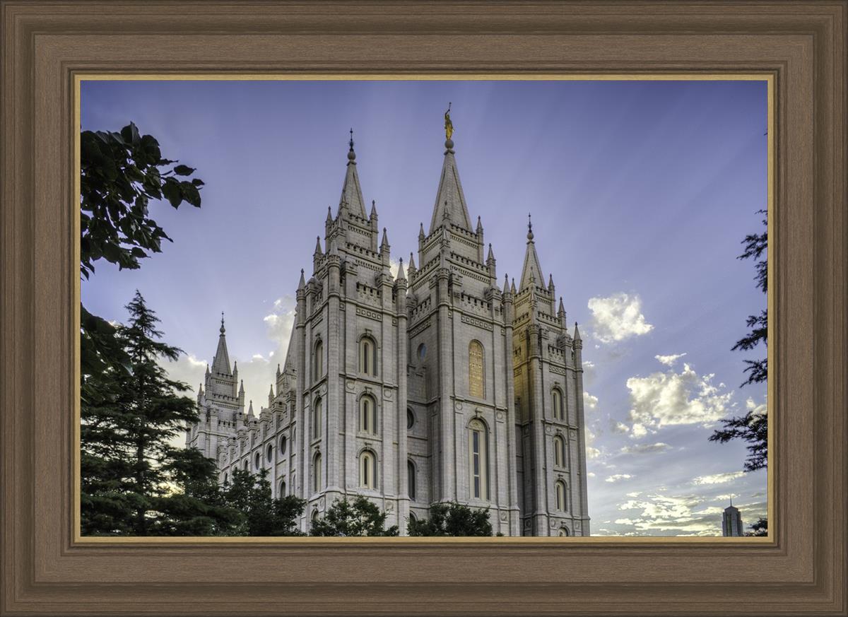 Salt Lake City Utah Temple Rays of Light Portrait