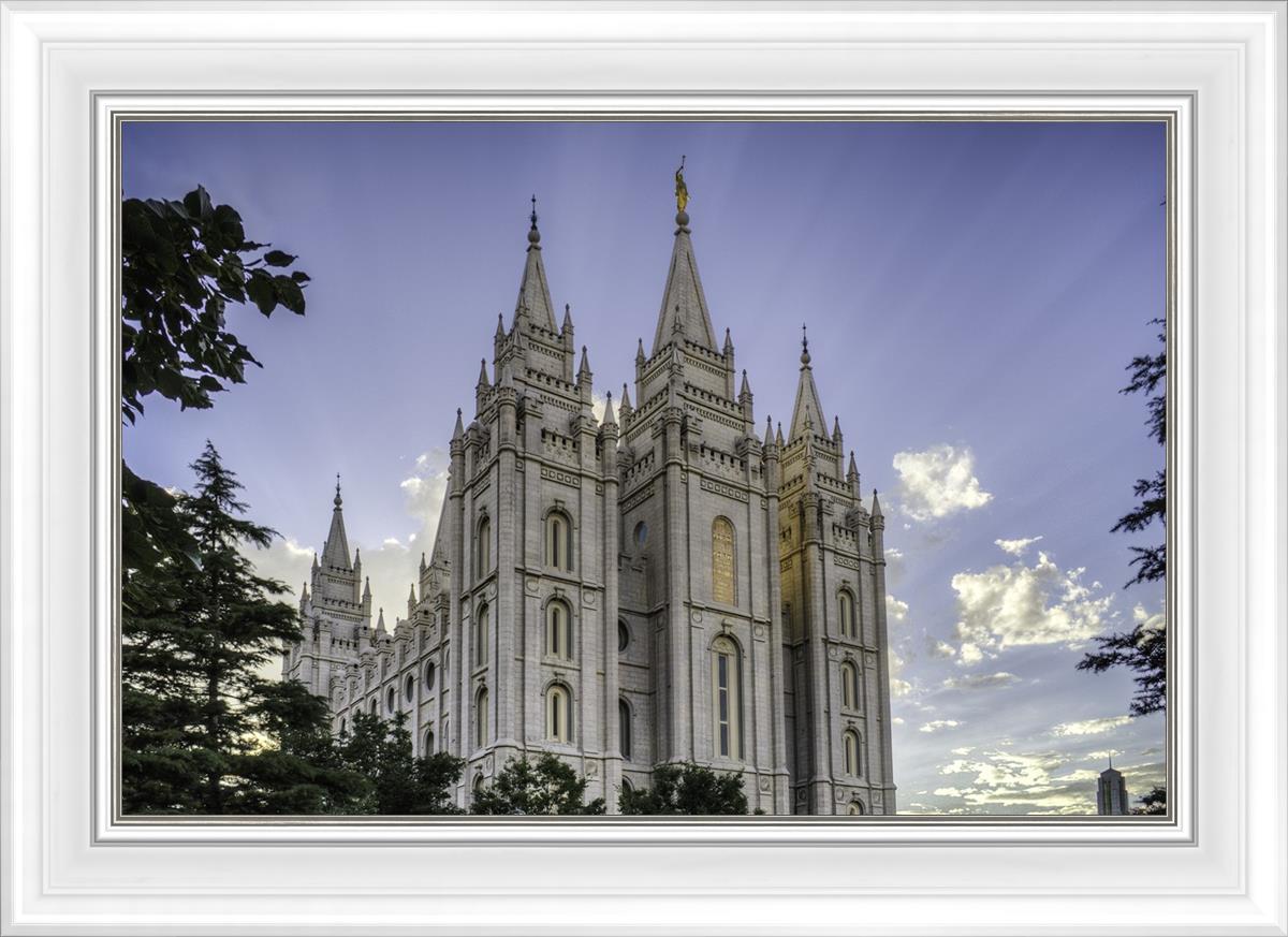 Salt Lake City Utah Temple Rays of Light Portrait