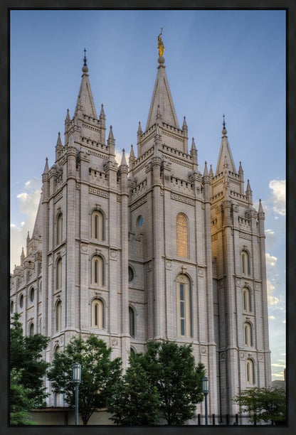 Salt Lake City Utah Temple Rays of Light Portrait Gallery Wrap