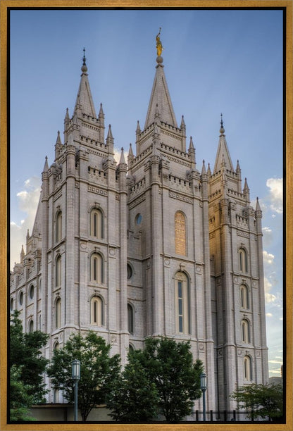 Salt Lake City Utah Temple Rays of Light Portrait Gallery Wrap