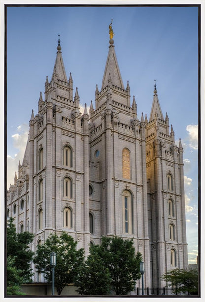 Salt Lake City Utah Temple Rays of Light Portrait Gallery Wrap