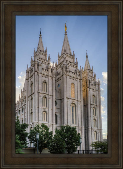 Salt Lake City Utah Temple Rays of Light Portrait