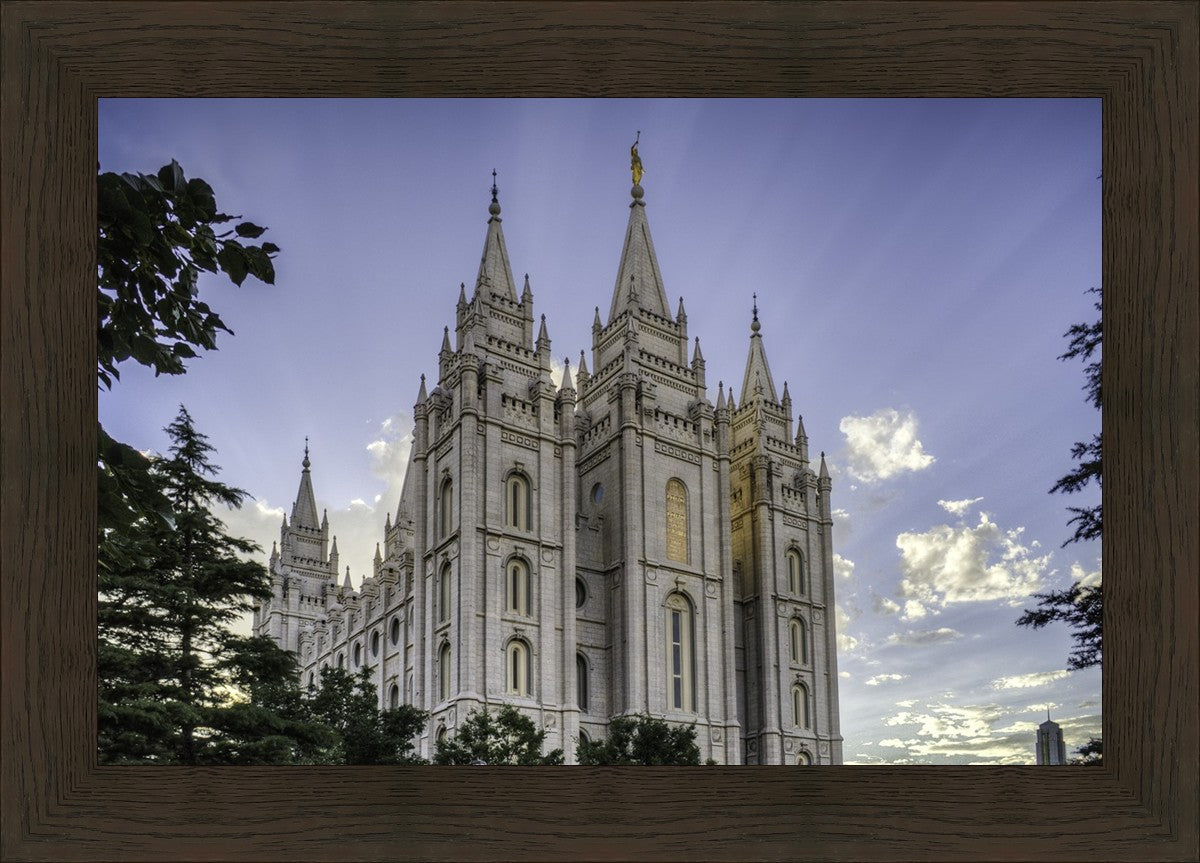 Salt Lake City Utah Temple Rays of Light Portrait