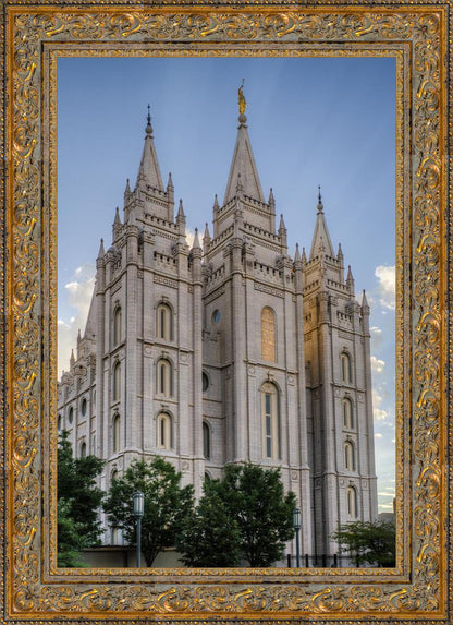 Salt Lake City Utah Temple Rays of Light Portrait