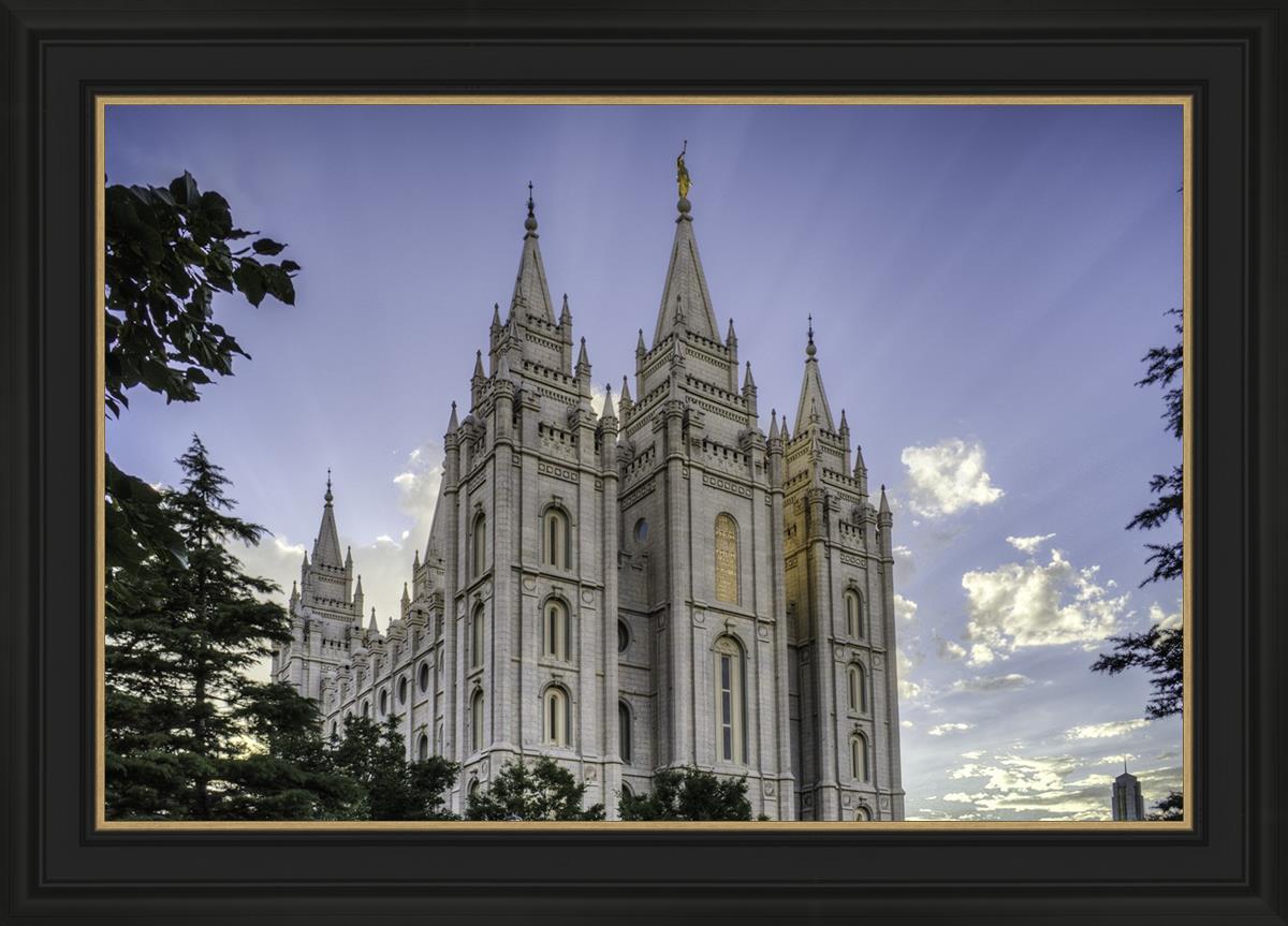 Salt Lake City Utah Temple Rays of Light Portrait