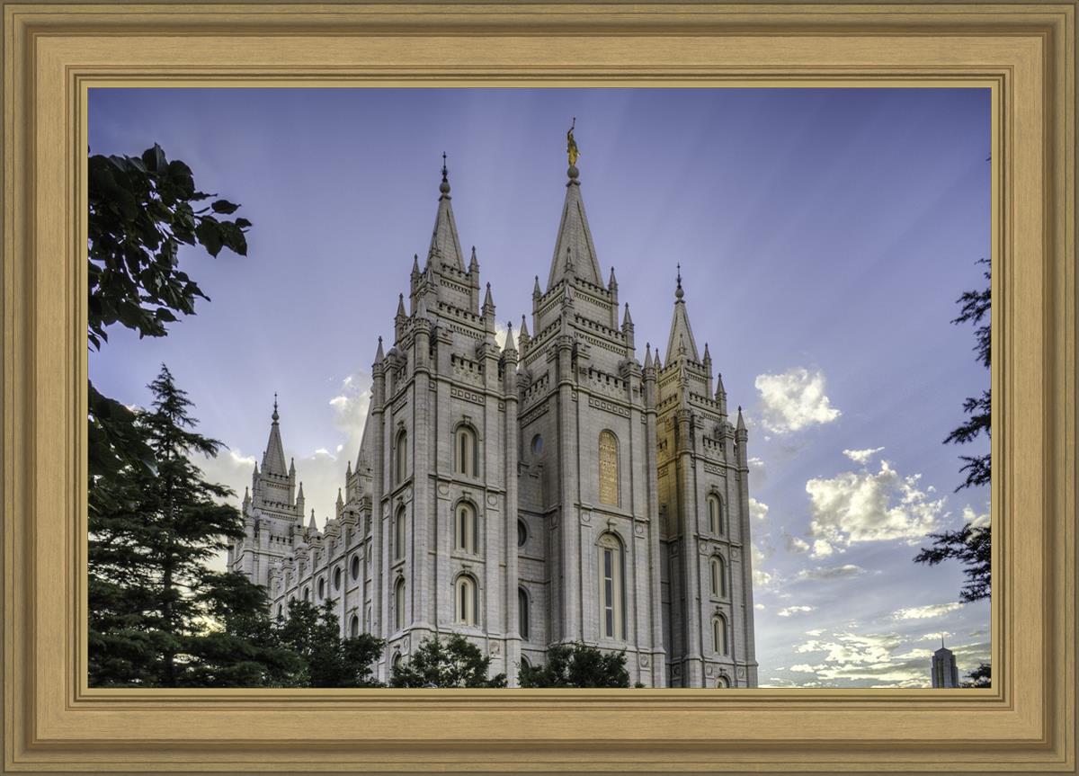 Salt Lake City Utah Temple Rays of Light Portrait