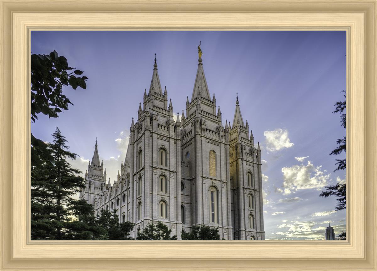 Salt Lake City Utah Temple Rays of Light Portrait