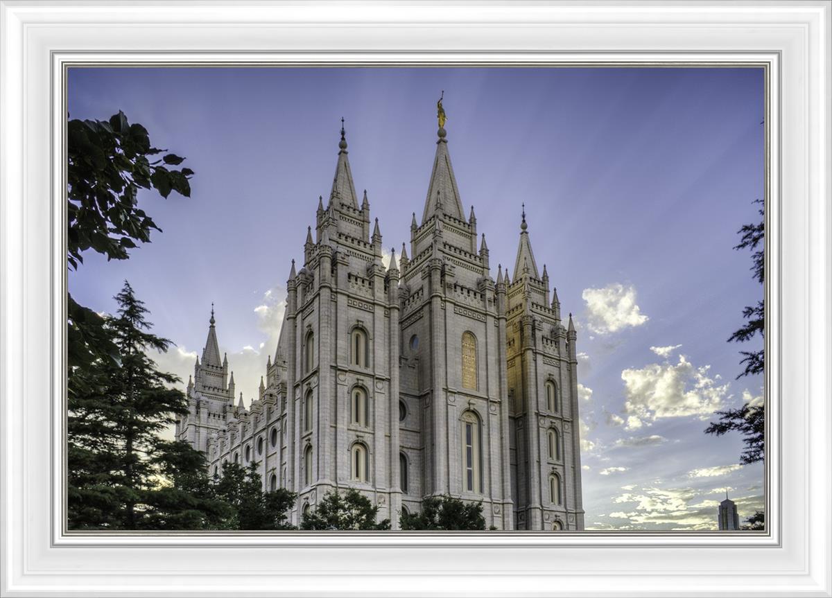 Salt Lake City Utah Temple Rays of Light Portrait