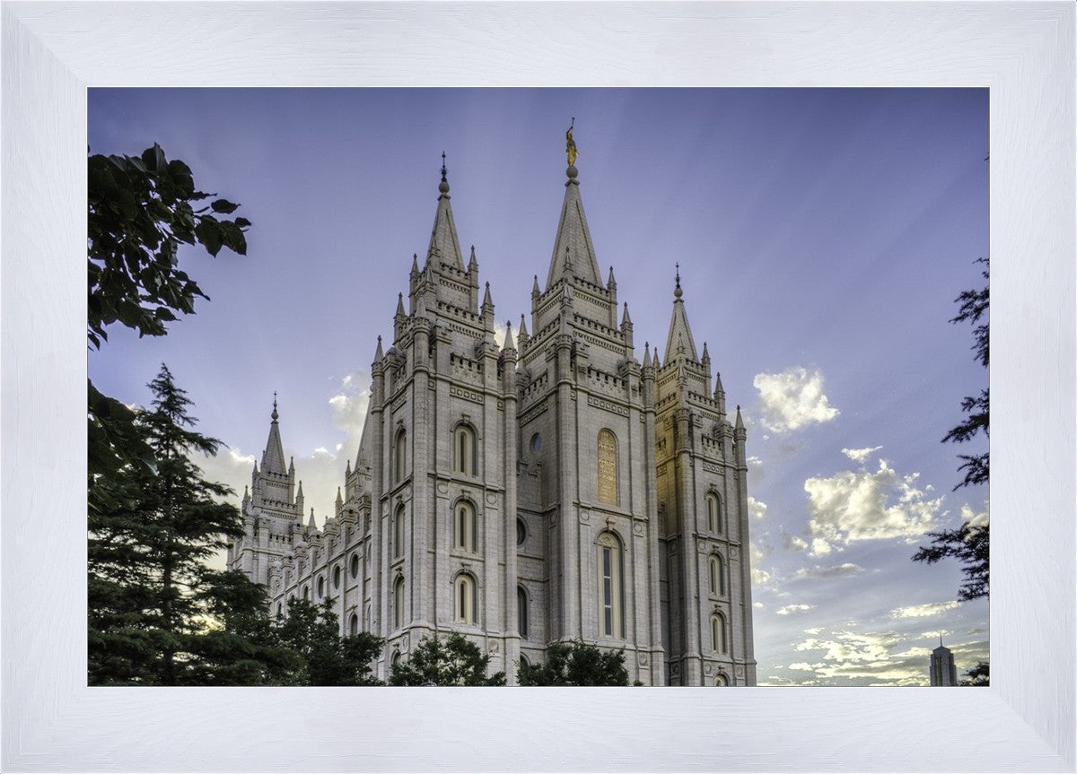 Salt Lake City Utah Temple Rays of Light Portrait