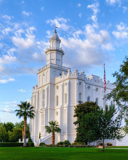 St. George Utah Temple House of Angels Portrait Gallery Wrap
