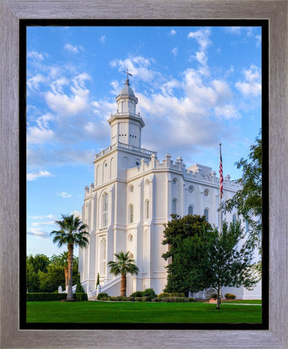 St. George Utah Temple House of Angels Portrait Gallery Wrap