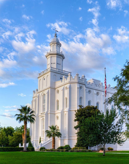 St. George Utah Temple House of Angels Portrait Gallery Wrap